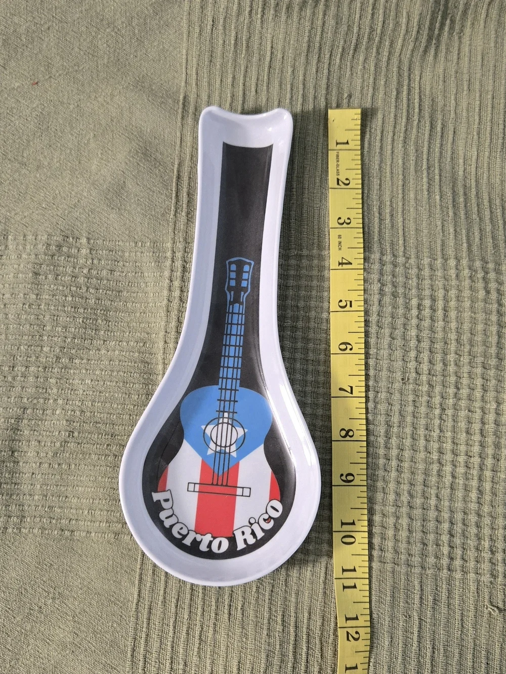 Puerto Rico Guitar Spoon Rest - Blue, Red, White
